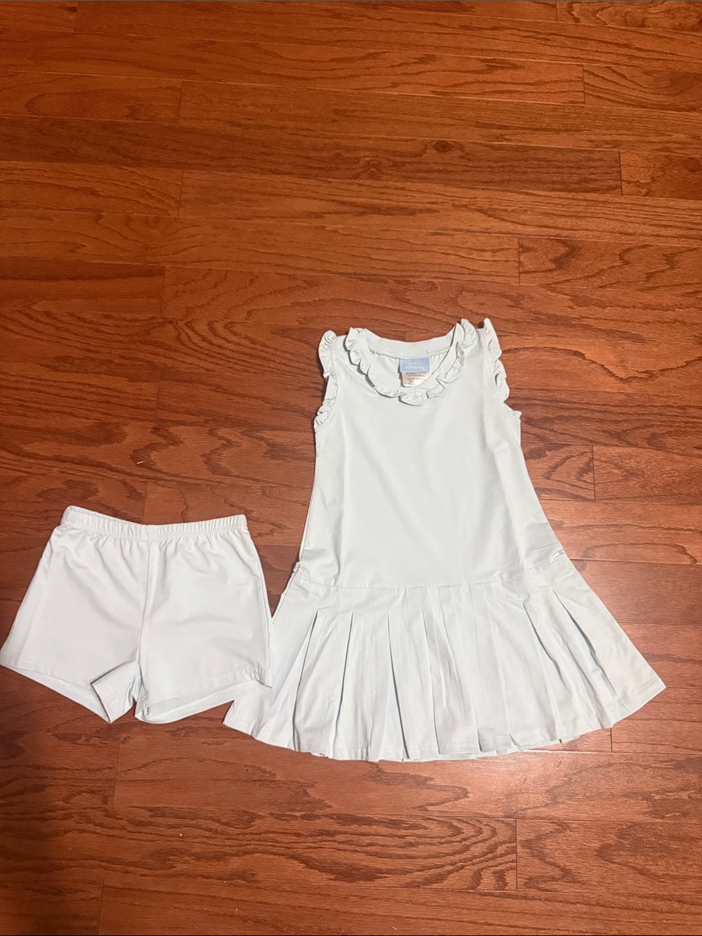Classic Whimsy Girls blue Ruffle  Dress with Shorts
